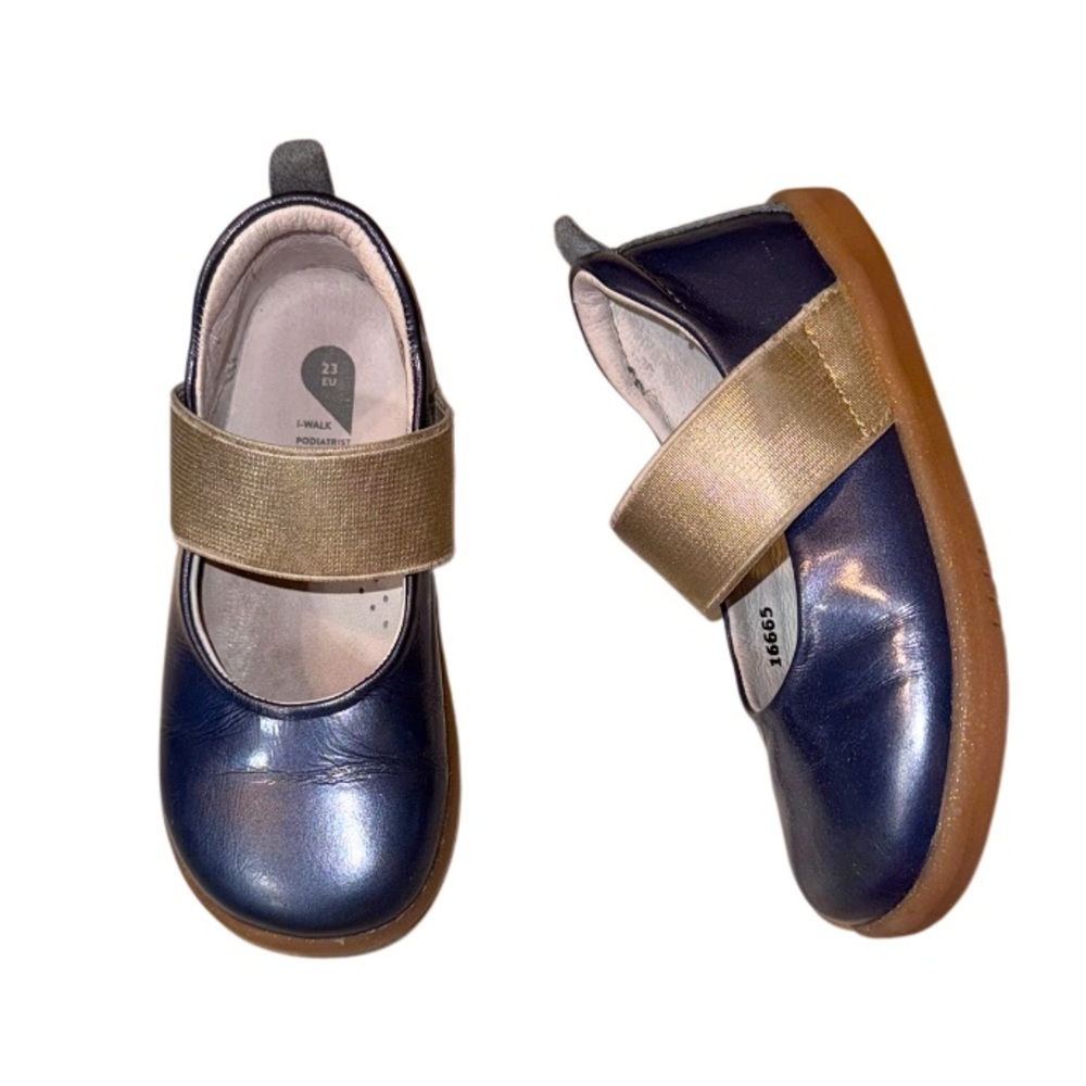 BOBUX delight navy mary Jane baby first walkers girl’s shoes size 23 7 - Picture 7 of 15
